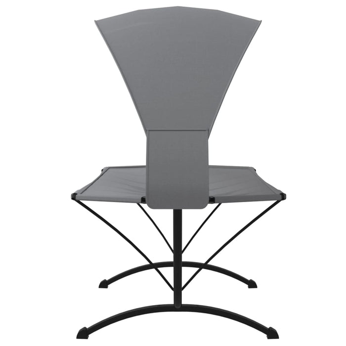 Lettino con Tettuccio Grigio in Acciaio e Tessuto Oxford cod mxl 69428