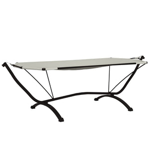 Lettino con Tettuccio Crema in Acciaio e Tessuto Oxford cod mxl 69429