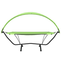 Lettino con Tettuccio Verde in Acciaio e Tessuto Oxford 317602