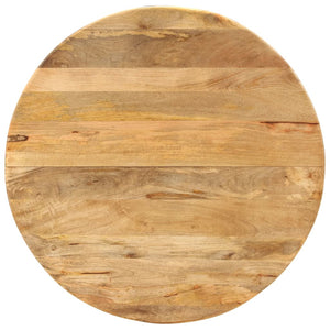 Tavolo da Pranzo Ø110x78cm in Legno Massello di Mango e Acciaio 338454