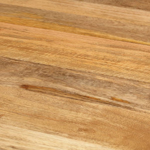 Tavolo da Pranzo Ø110x78cm in Legno Massello di Mango e Acciaio 338454