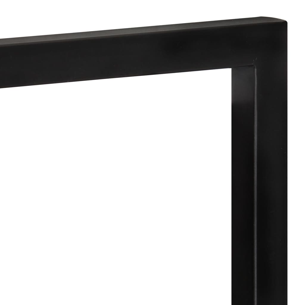 Mensole Parete 2 pz 25x25x35 cm Legno Massello Acacia e Acciaio  cod mxl 53833