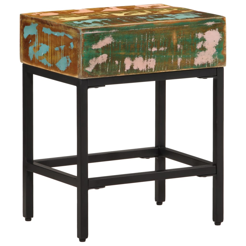 Tavolino 40x30x51 cm in Legno Massello di Recupero cod mxl 23689