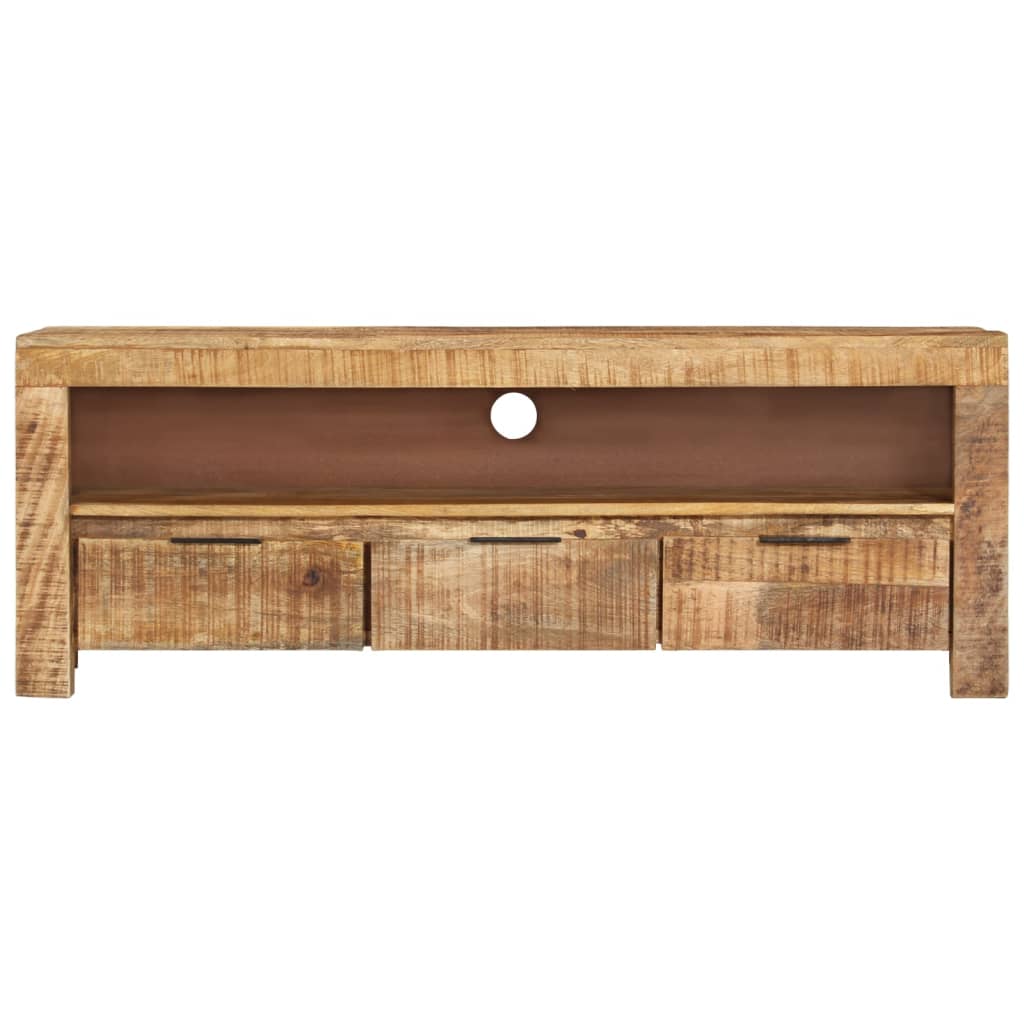 Mobile Porta TV-Mobile per TV-Credenza TV 110x30x40 cm in Legno di Mango Grezzo 994308