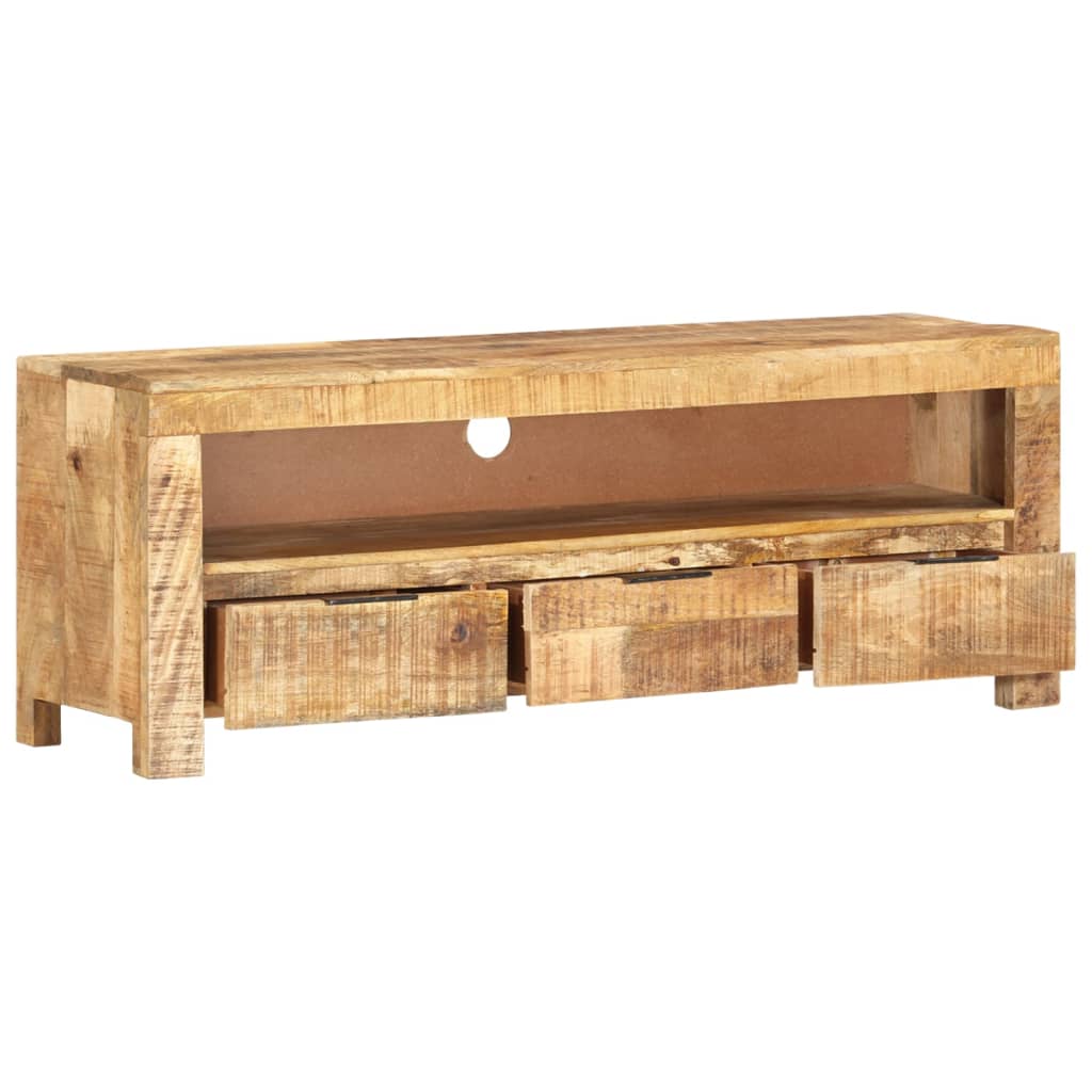Mobile Porta TV-Mobile per TV-Credenza TV 110x30x40 cm in Legno di Mango Grezzo 994308