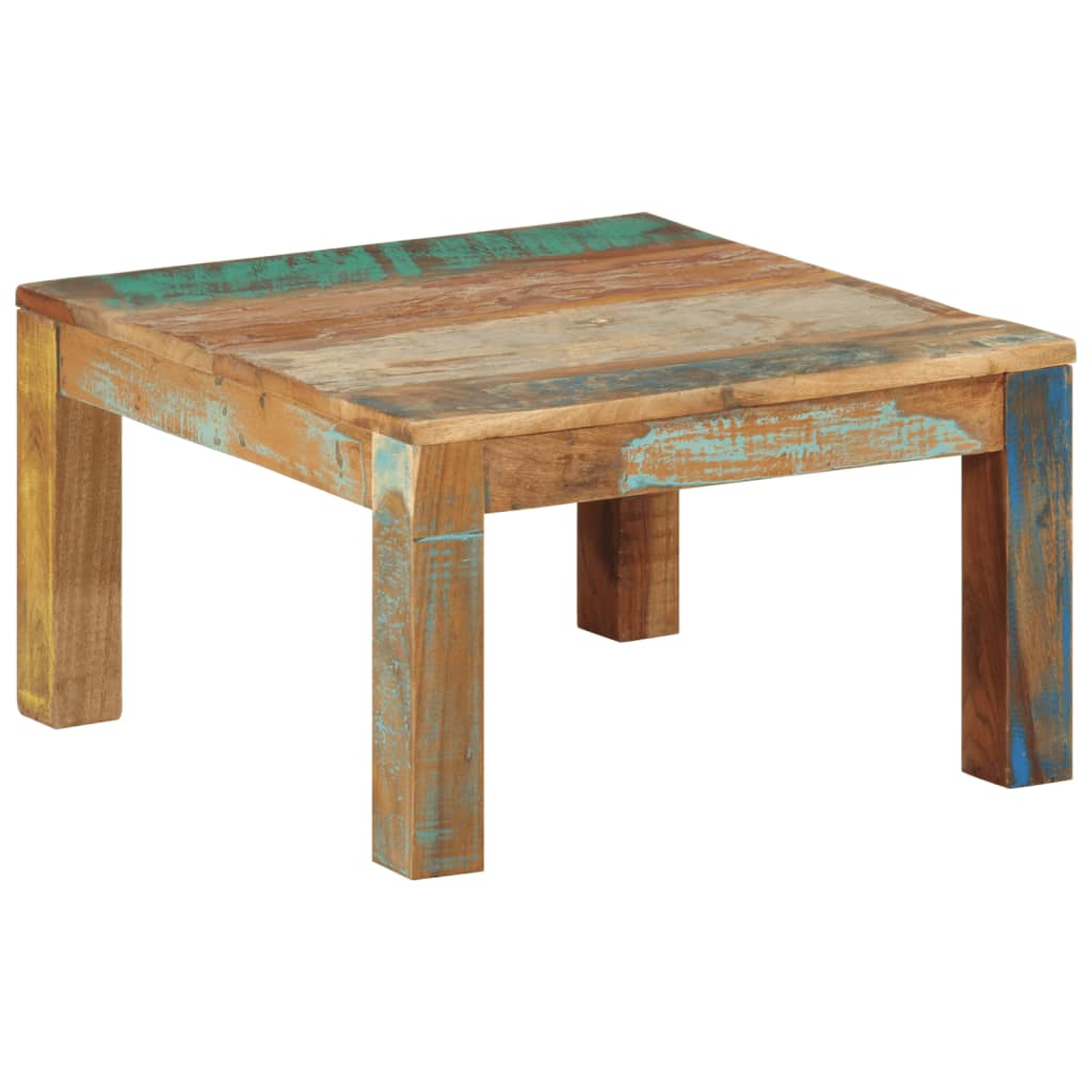 Tavolino da Salotto 60x60x35 cm in Legno Massello di Recupero cod mxl 23889