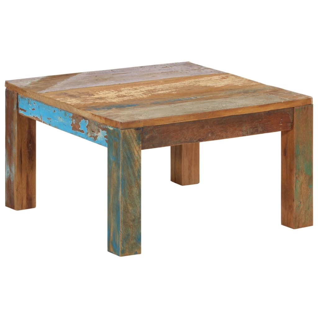Tavolino da Salotto 60x60x35 cm in Legno Massello di Recupero cod mxl 23889
