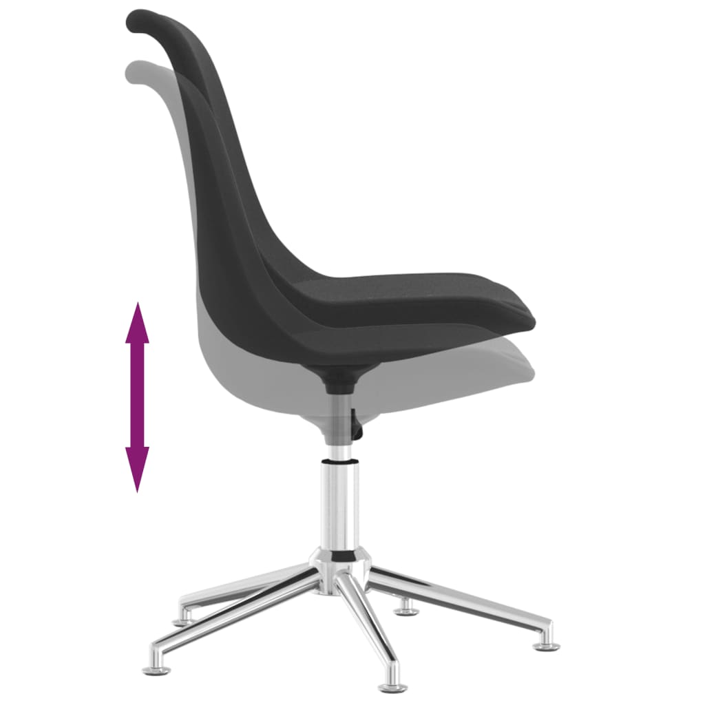 Sedie da Pranzo Girevoli 2 pz Grigio Scuro in Tessuto 338361