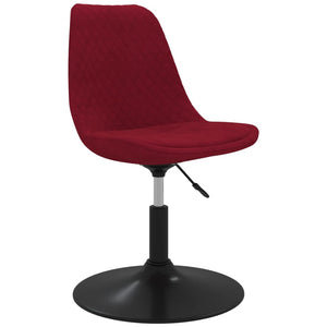 Sedie da Pranzo Girevoli 4 pz Rosso Vino in Velluto 338381