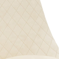 Sedie da Pranzo Girevoli 4 pz Crema in Velluto 338389