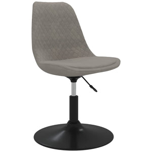 Sedie da Pranzo Girevoli 4 pz Grigio Chiaro in Velluto 338391