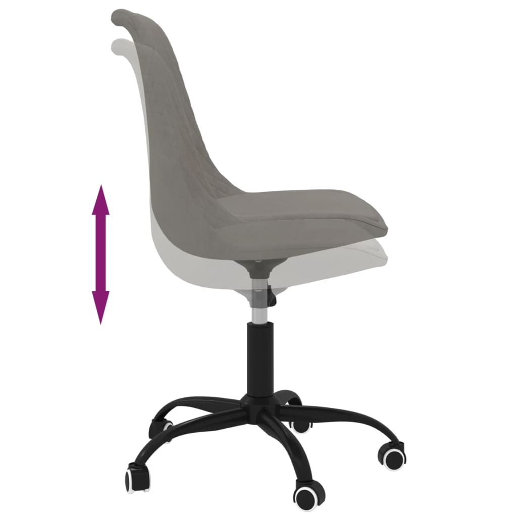 Sedie da Pranzo Girevoli 2 pz Grigio Chiaro in Tessuto 338403