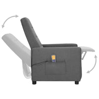 Poltrona Massaggiante in Tessuto Grigio Chiaro 338990