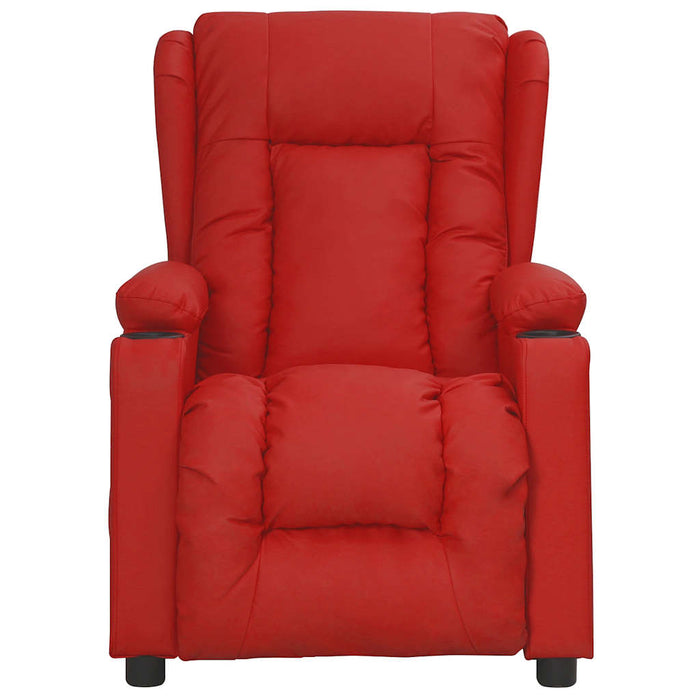 Poltrona Massaggiante Rosso Vino in Similpelle 339081
