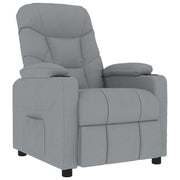 Poltrona Massaggiante Reclinabile Grigio Chiaro in Tessuto cod mxl 48886