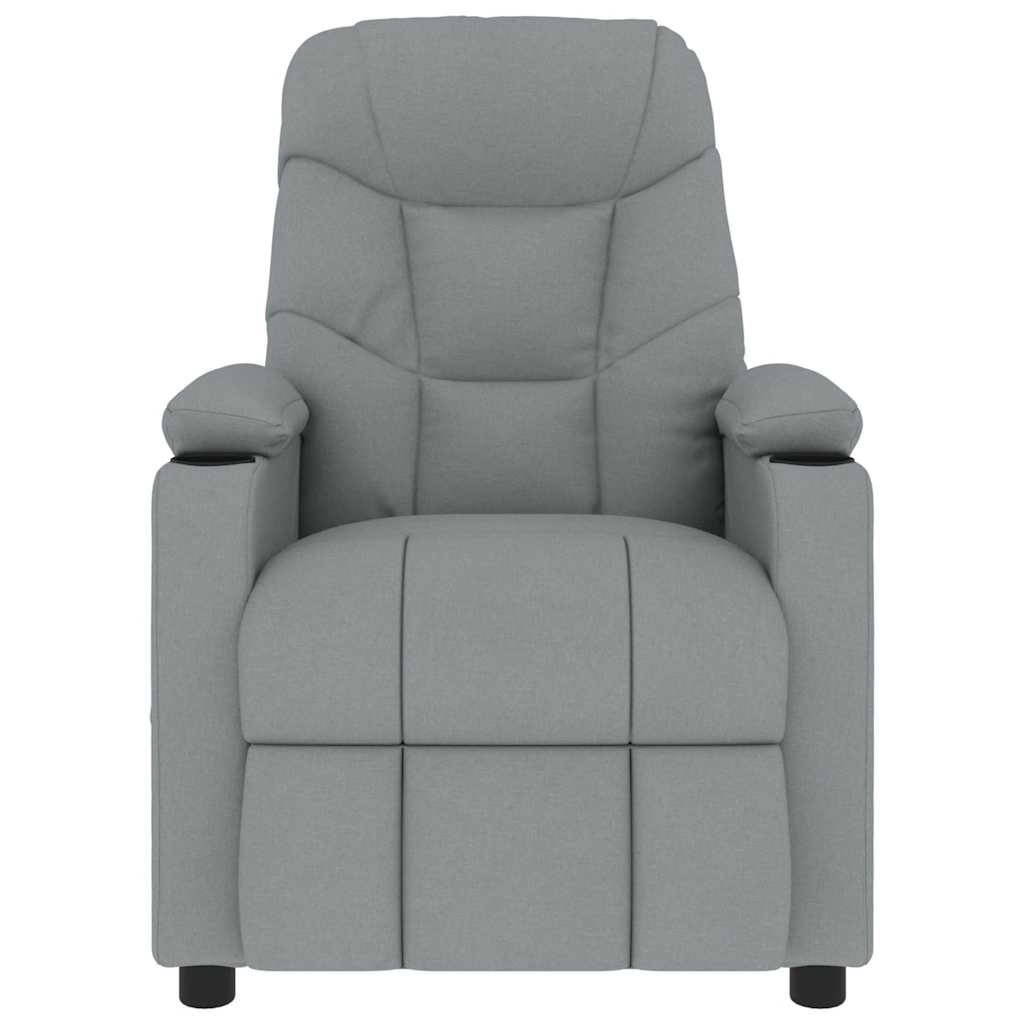 Poltrona Massaggiante Reclinabile Grigio Chiaro in Tessuto cod mxl 48886