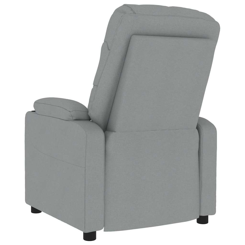 Poltrona Massaggiante Reclinabile Grigio Chiaro in Tessuto cod mxl 48886