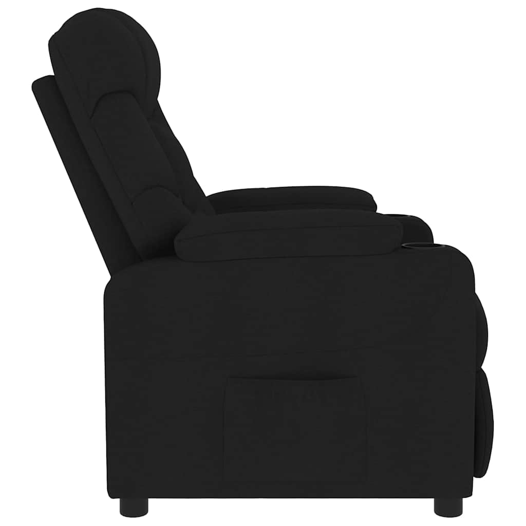 Poltrona Massaggiante Reclinabile Nera in Tessuto cod mxl 32273