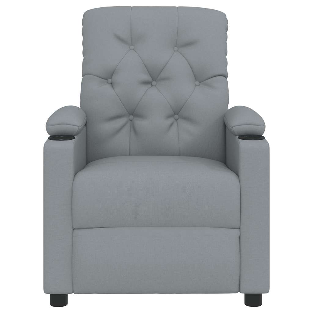 Poltrona Reclinabile Grigio Chiaro in Tessuto cod mxl 9860