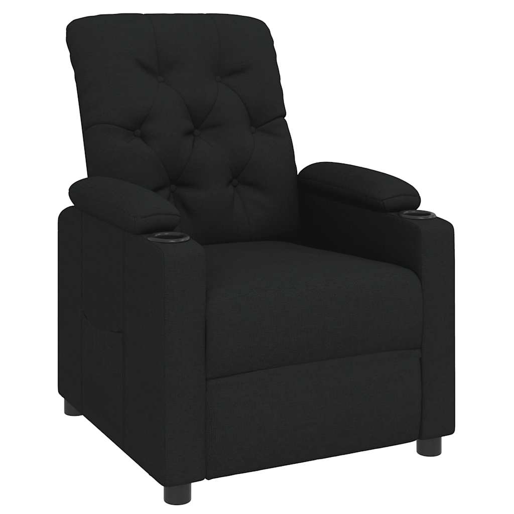 Poltrona Reclinabile Nera in Tessuto cod mxl 5735