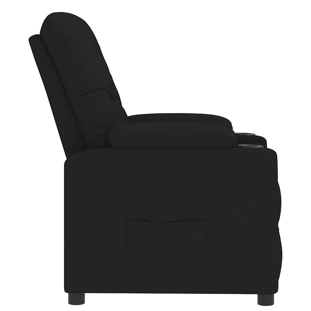 Poltrona Reclinabile Nera in Tessuto cod mxl 5735