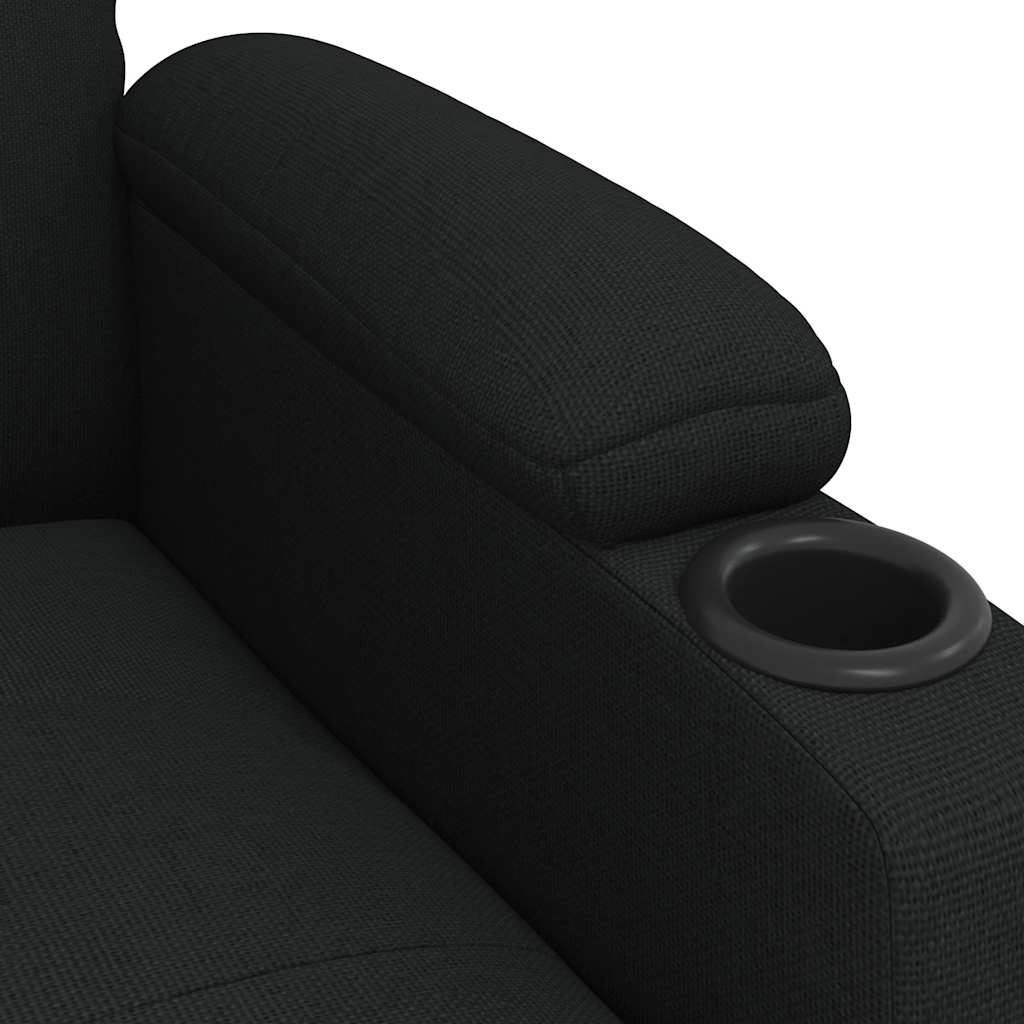 Poltrona Reclinabile Nera in Tessuto cod mxl 5735
