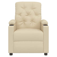 Poltrona Reclinabile in Tessuto Crema 339111