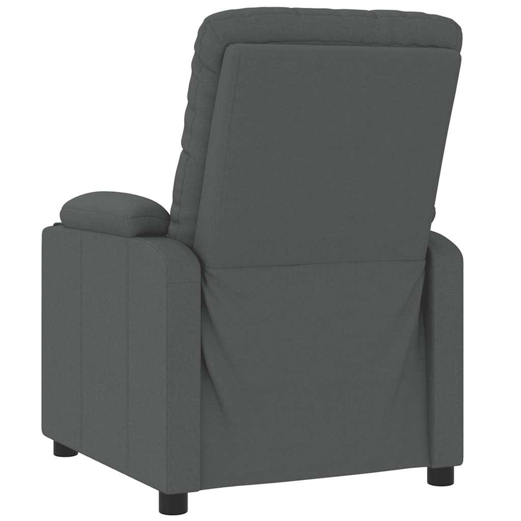 Poltrona Massaggiante Reclinabile Grigio Scuro in Tessuto cod mxl 32319