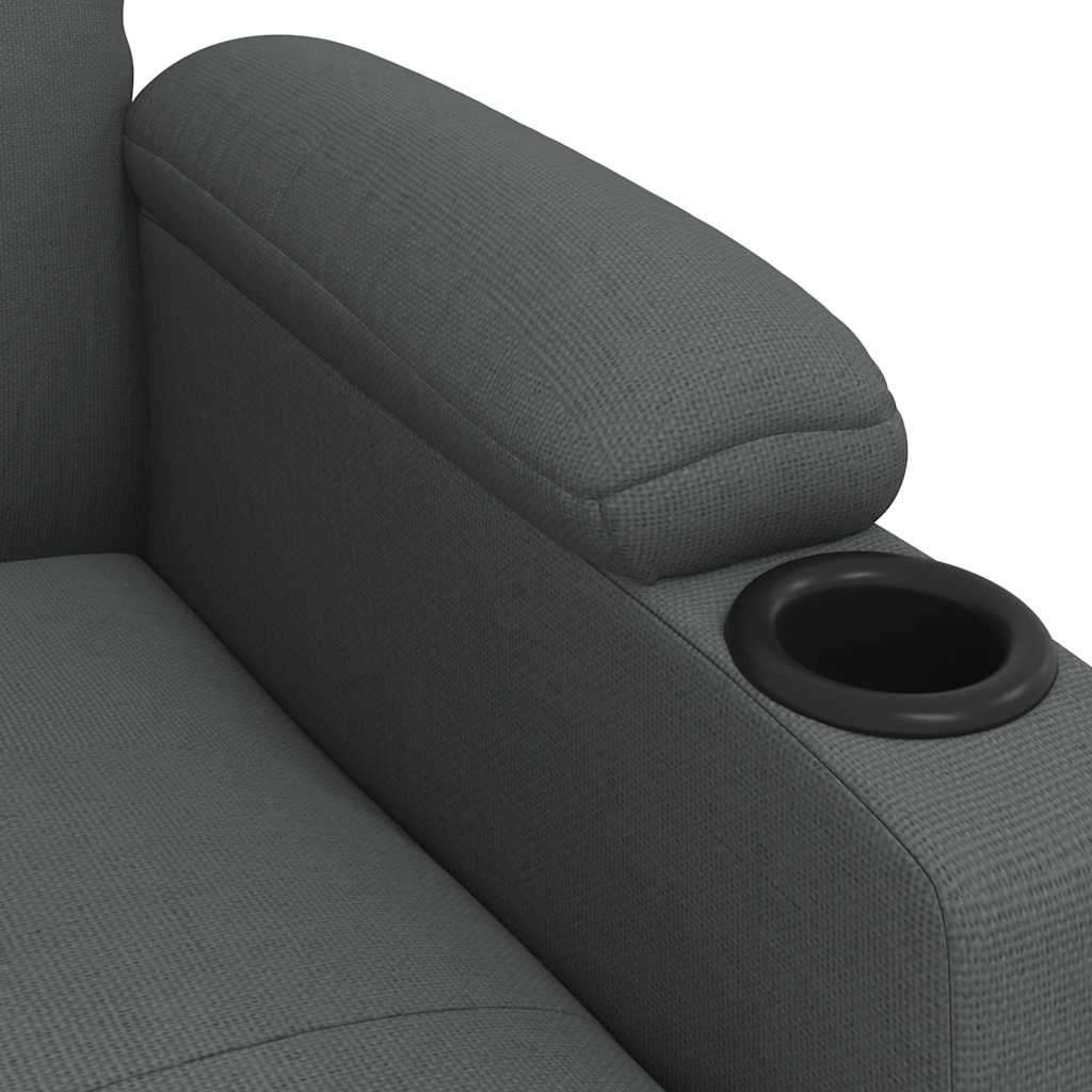 Poltrona Massaggiante Reclinabile Grigio Scuro in Tessuto cod mxl 32319