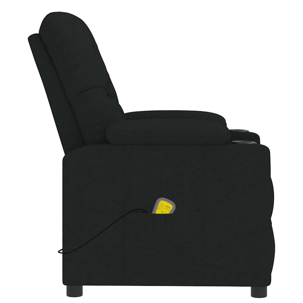 Poltrona Massaggiante Reclinabile Nera in Tessuto cod mxl 32345