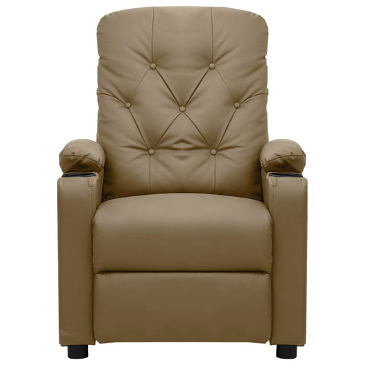 Poltrona Reclinabile Cappuccino in Similpelle 339124