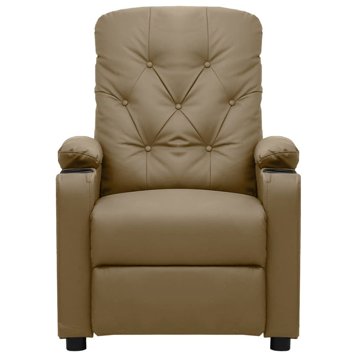 Poltrona Reclinabile Cappuccino in Similpelle 339124