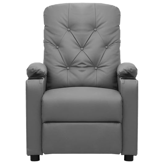 Poltrona Reclinabile Grigia in Similpelle  cod mxl 10259