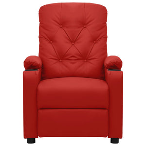 Poltrona Reclinabile Rosso Vino in Similpelle 339128