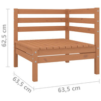 Divano da Giardino a 2 Posti Miele in Legno Massello di Pino cod mxl 73565
