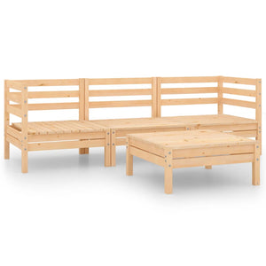 Set Divani da Giardino 4 pz in Legno Massello di Pino 3082467