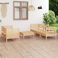Set Divani da Giardino 6 pz in Legno Massello di Pino 3082472