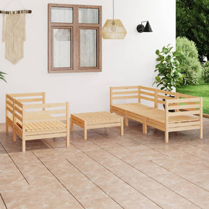 Set Divani da Giardino 6 pz in Legno Massello di Pino 3082472