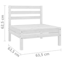 Set Divani da Giardino 4 pz Bianco in Legno Massello di Pino 3082483