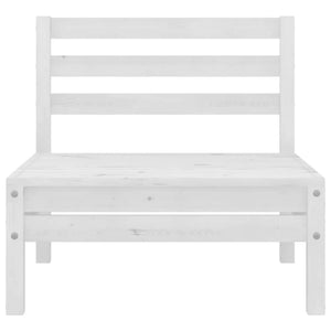 Set Divani da Giardino 5 pz Bianco in Legno Massello di Pino 3082488