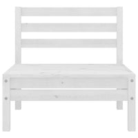 Set Divani da Giardino 8 pz Bianco in Legno Massello di Pino 3082513