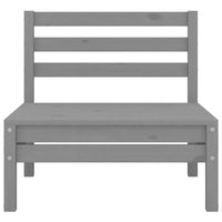 Set Divani da Giardino 8 pz Grigio in Legno Massello di Pino 3082514