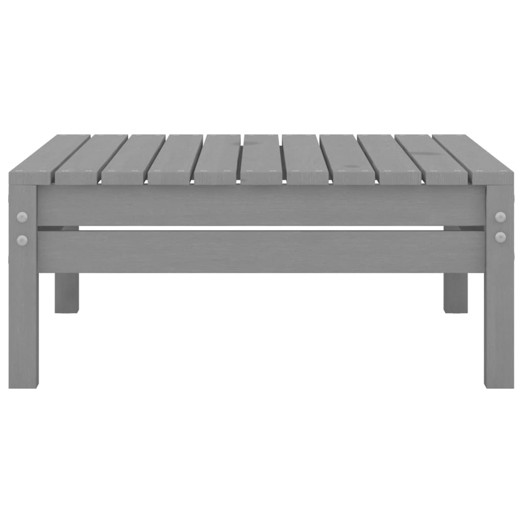Set Divani da Giardino 8 pz Grigio in Legno Massello di Pino 3082514