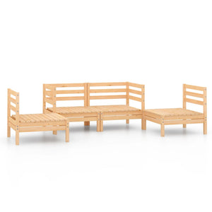 Set Divani da Giardino 4 pz in Legno Massello di Pino 3082522