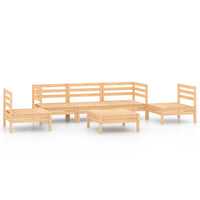 Set Divani da Giardino 6 pz in Legno Massello di Pino cod mxl 36469