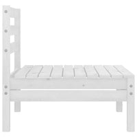 Set Divani da Giardino 6 pz Bianco in Legno Massello di Pino 3082543