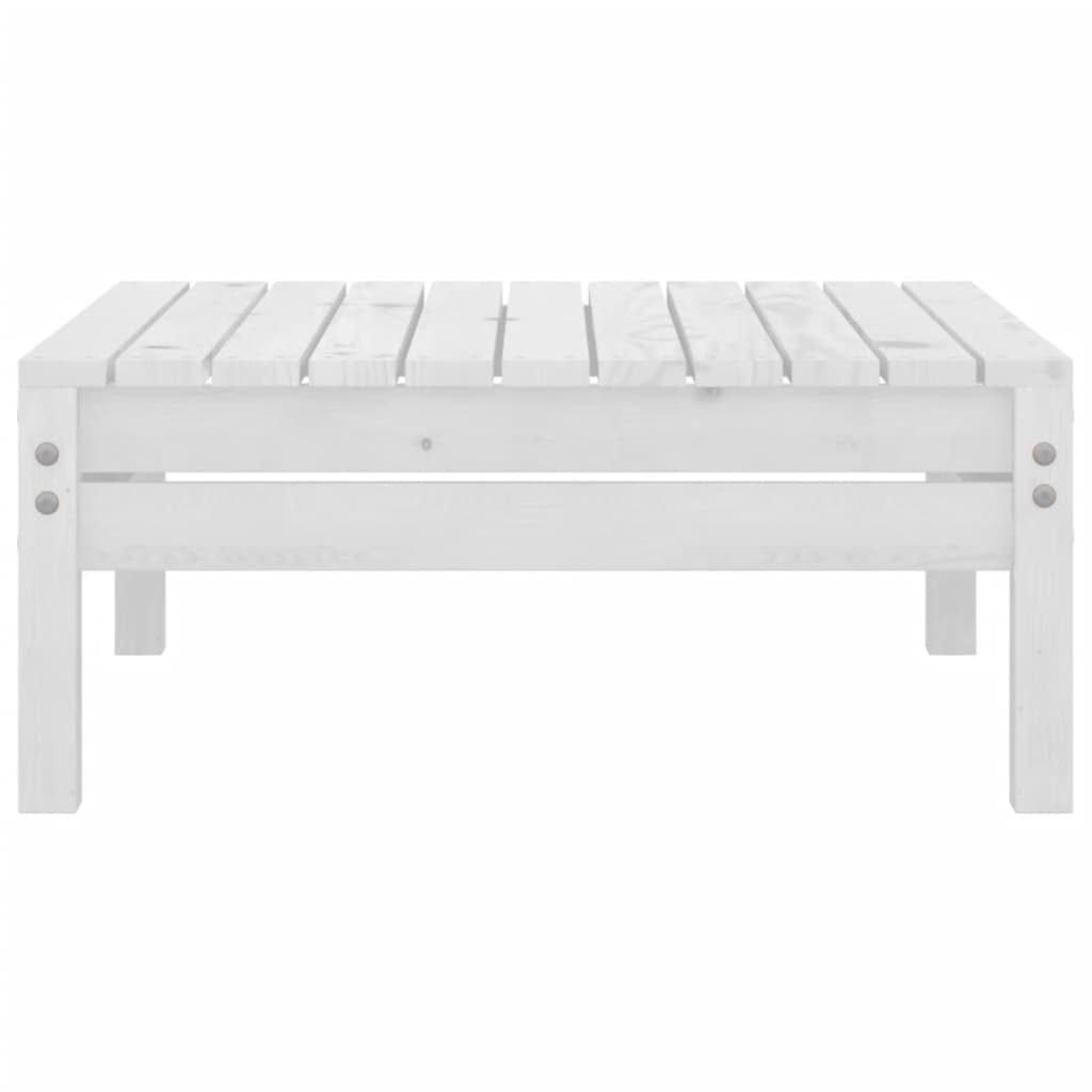 Set Divani da Giardino 7 pz Bianco in Legno Massello di Pino 3082558