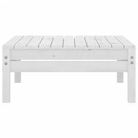 Set Divani da Giardino 7 pz Bianco in Legno Massello di Pino 3082558