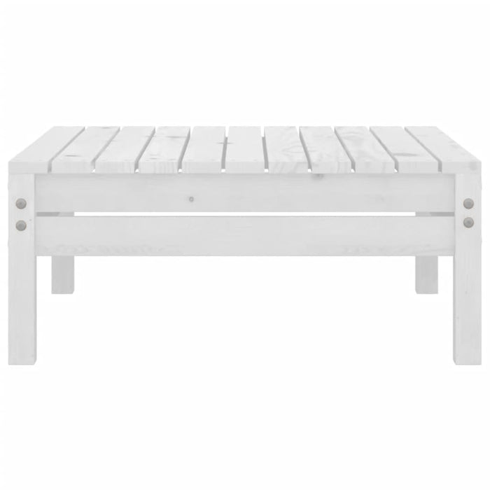 Set Divani da Giardino 7 pz Bianco in Legno Massello di Pino 3082558