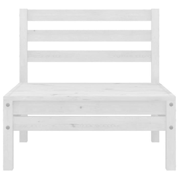 Set Divani da Giardino 4 pz Bianco in Legno Massello di Pino 3082618